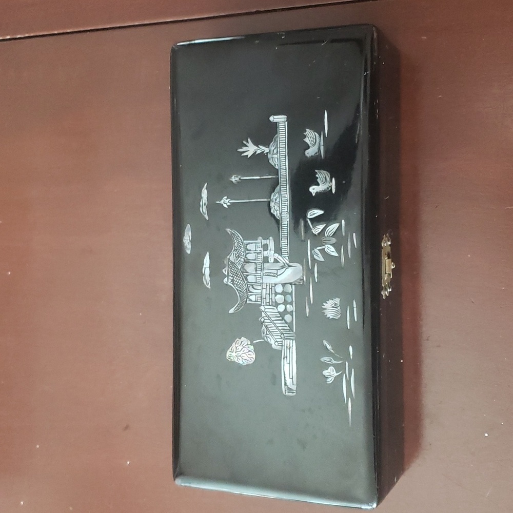 Chinese Black Lacquer Box